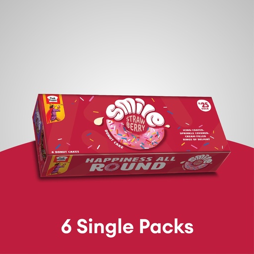 [ENG-DON-STRAW-12] EBM DONUT CAKE SMILE STRAWBERRY