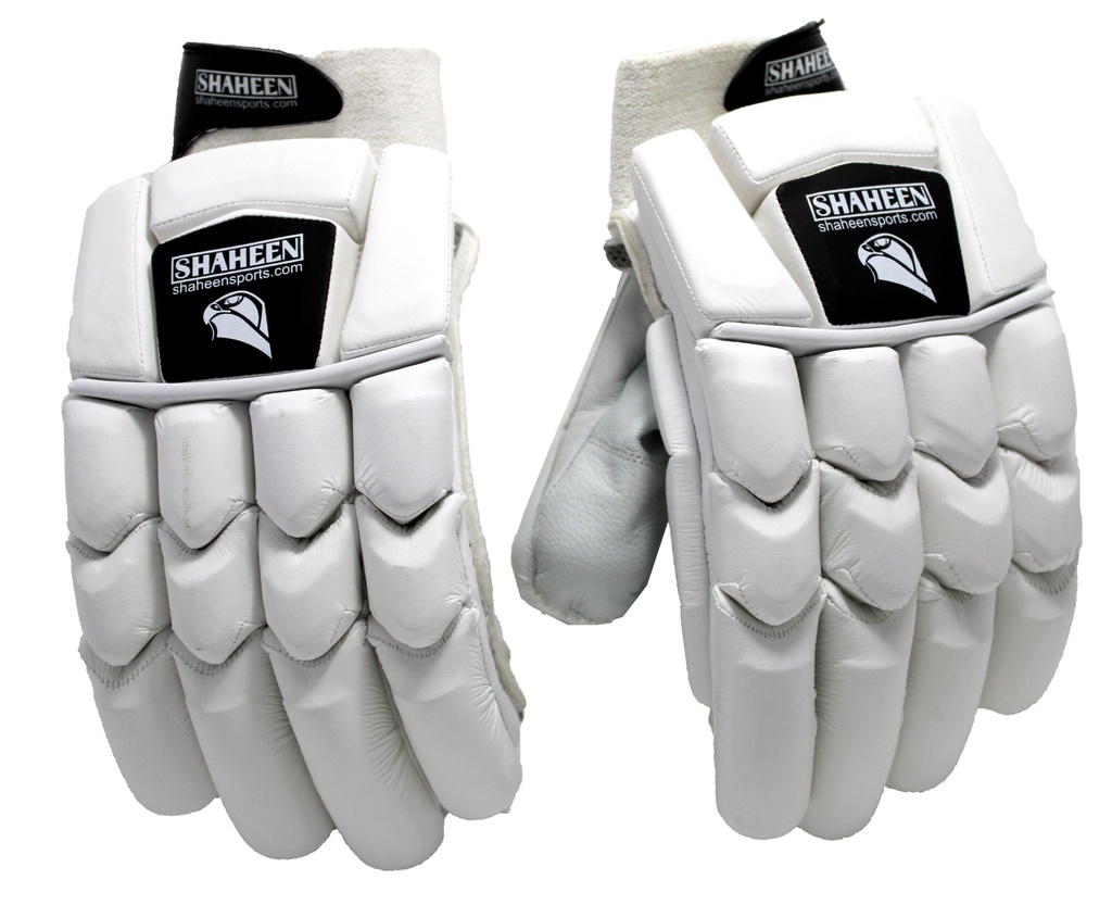 SHAHEEN CRICKET BATTING GLOVES WHITE/BLACK