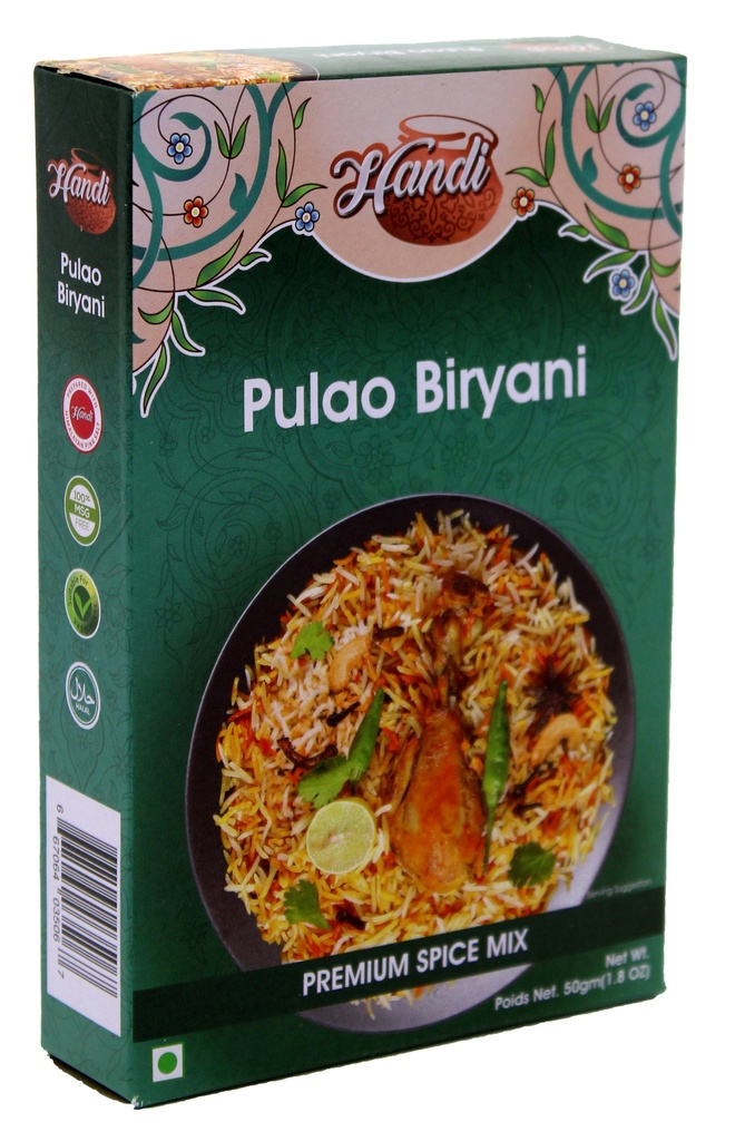 HANDI RECIPE MIX PULAO BIRYANI MASALA 50 GMS