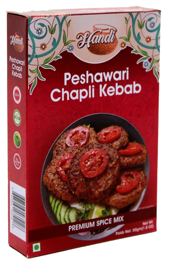 HANDI RECIPE MIX PESHAWRI CHAPLI KABAB MASALA 50 GMS