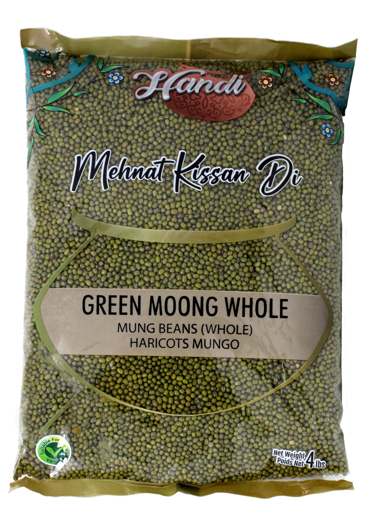 HANDI LENTILS MOONG WHOLE GREEN 4LB