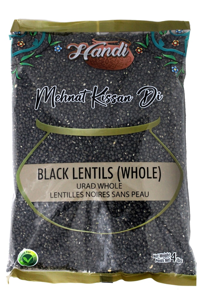 HANDI LENTILS URAD WHOLE BLACK 4LB