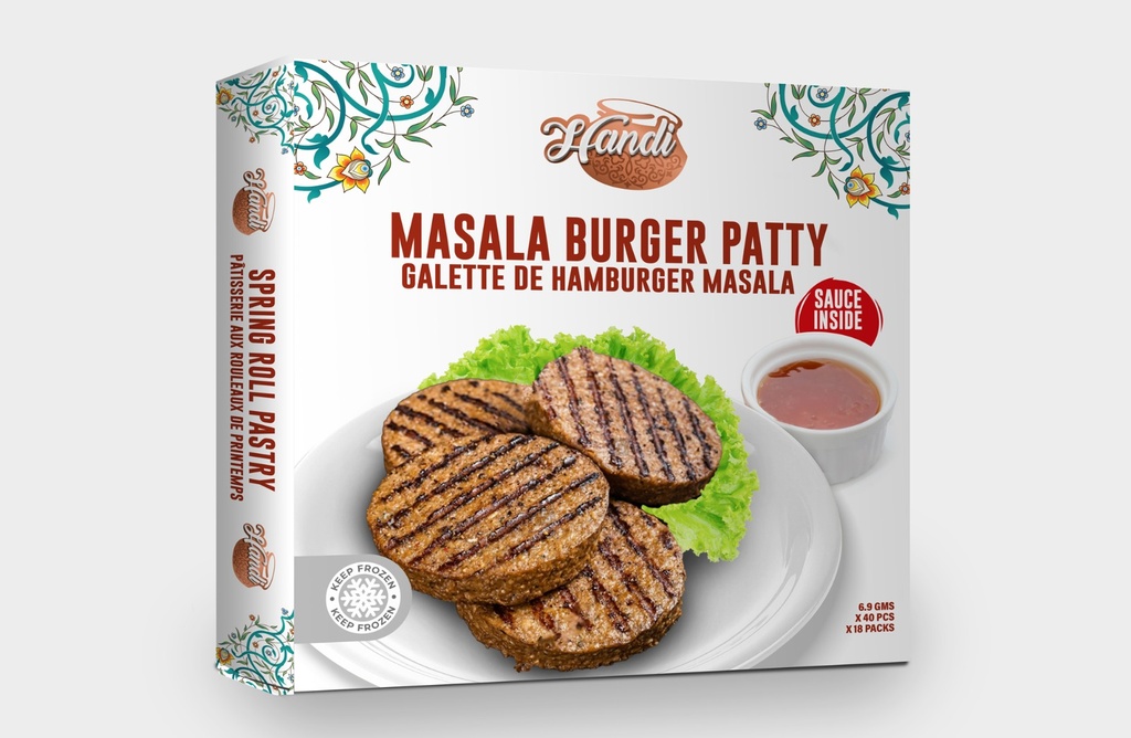 FZ HANDI MASALA BURGER PATTY 4PC/PKT 220GM