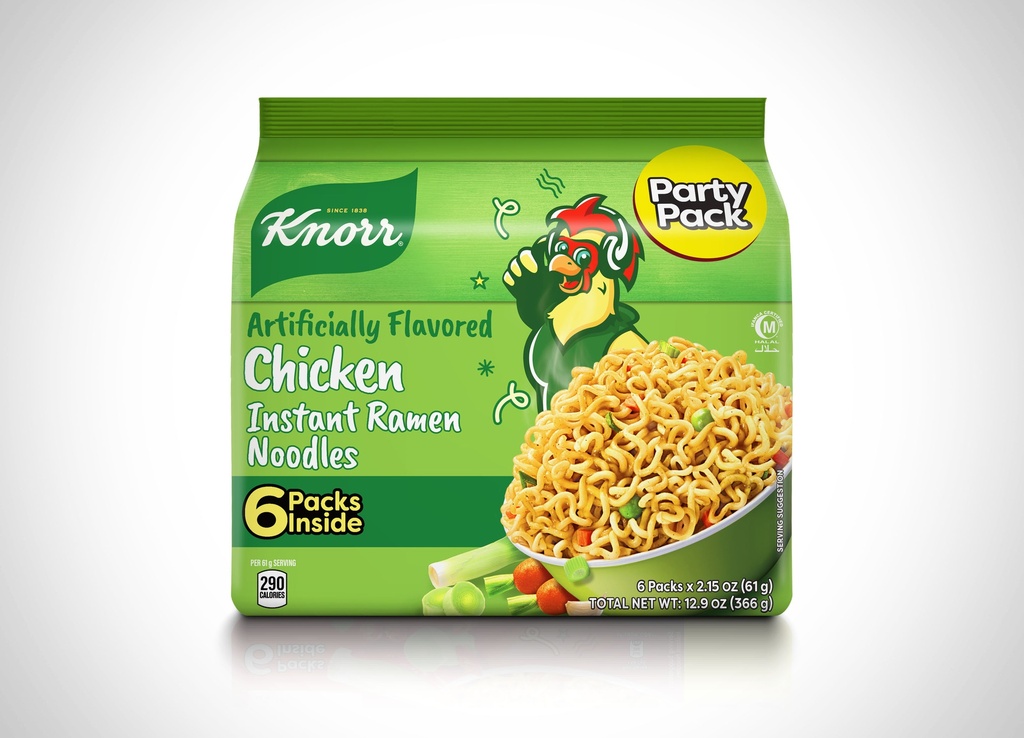 KNORR CHICKEN NOODLES PARTY PACK 366GM