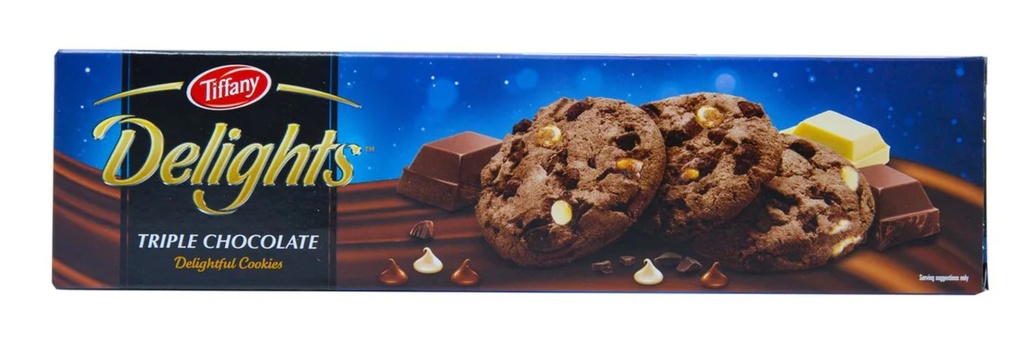 TIFFANY CHOCOCHIP COOKIES TRIPLE CHOCOLATE 90GM