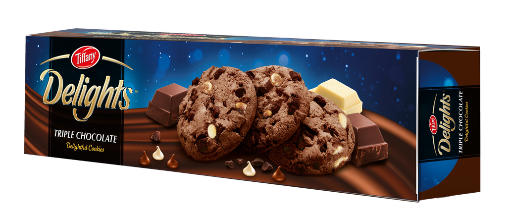 TIFFANY CHOCOCHIP COOKIES TRIPLE CHOCOLATE 90GM