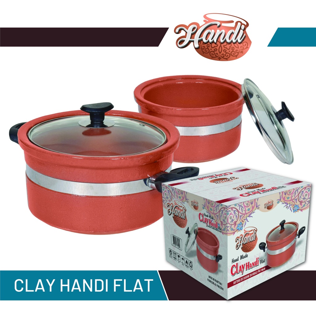 HANDI UT CLAY FLAT GLASS LID 1PCS