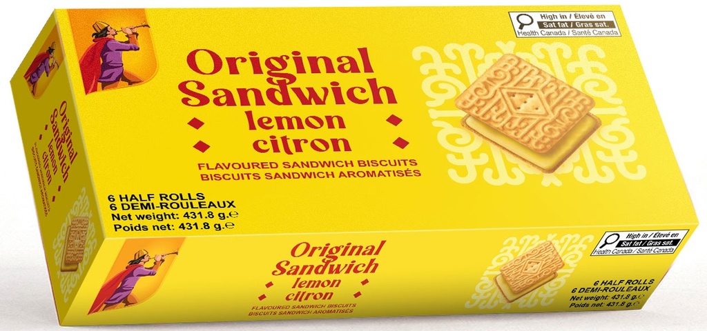 EBM HALF ROLL LEMON SANDWICH 354GM
