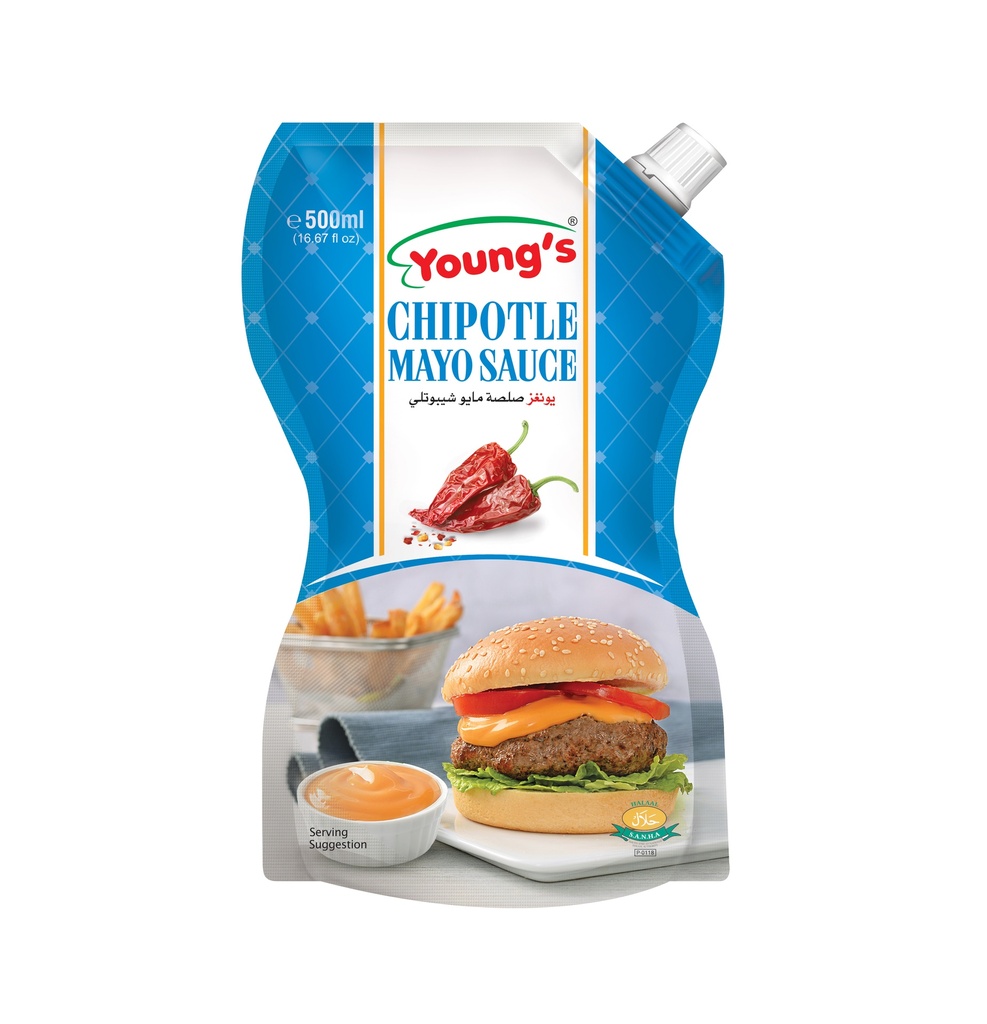 YOUNG'S MAYO 500ML CHIPOTLE SAUCE (Box 24)