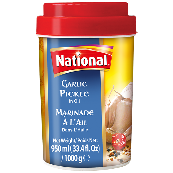 NATIONAL PICKLE LRG GARLIC 1KG