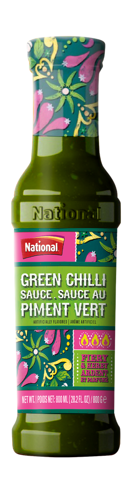 NATIONAL SAUCE LRG GREEN CHILLI 800GM