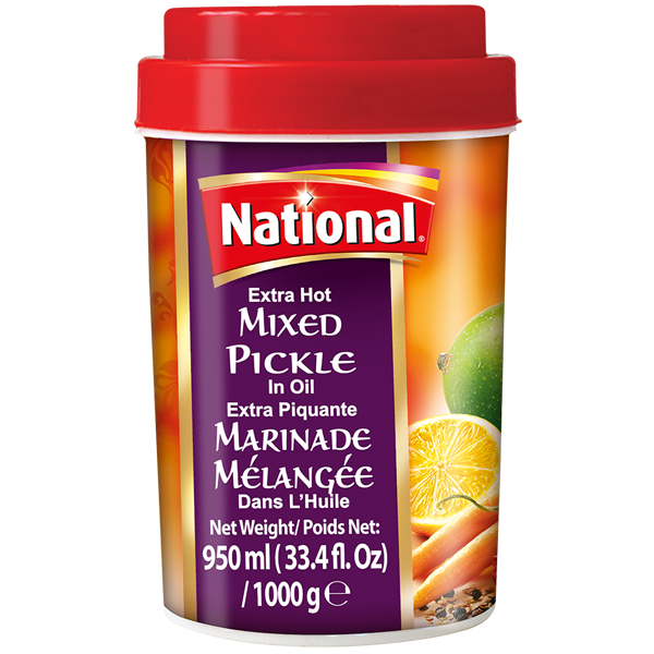 NATIONAL PICKLE LRG EXTRA HOT  MIXED 1KG