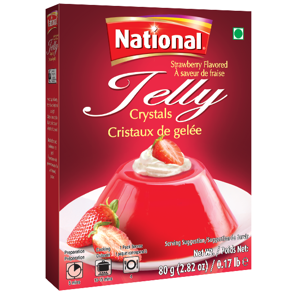 NATIONAL CRYSTAL JELLY STRAWBERRY 80GM