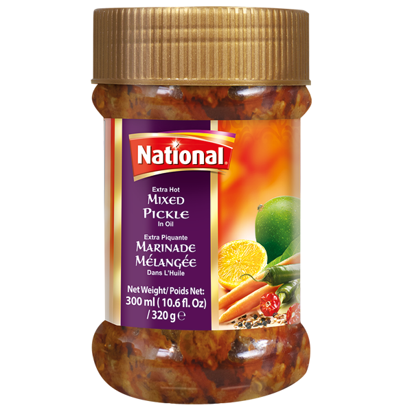 NATIONAL PICKLE SML EXTRA HOT MIXED 320GM