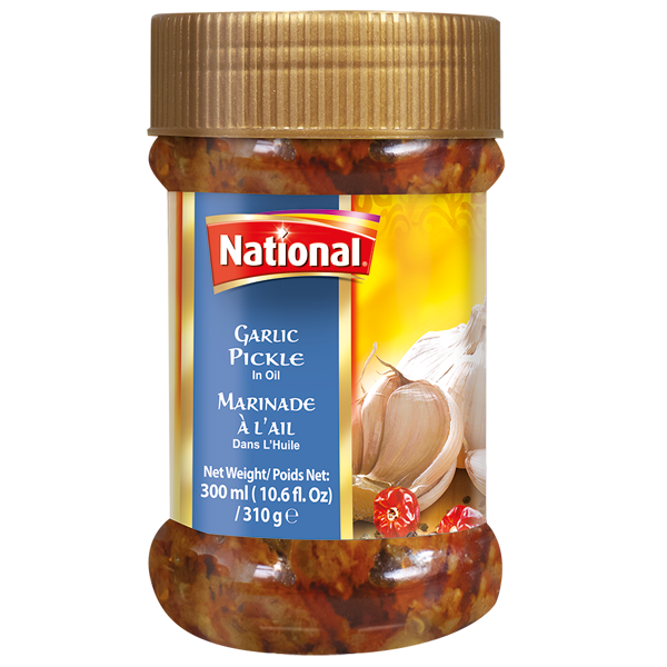 NATIONAL PICKLE SML GARLIC 310GM