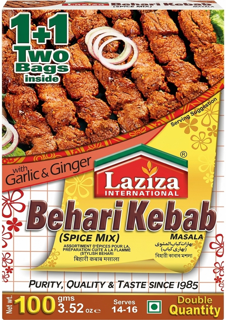 LAZIZA RM BEHARI KEBAB MASALA 100GM