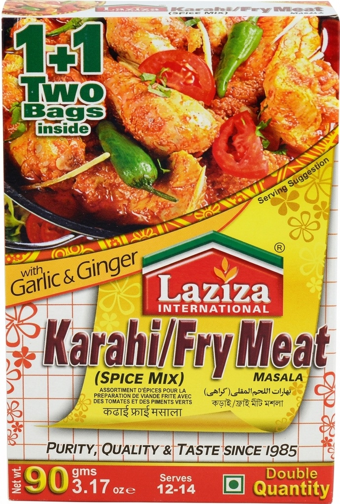 LAZIZA RM KARAHI/FRY MEAT MASALA 100GM