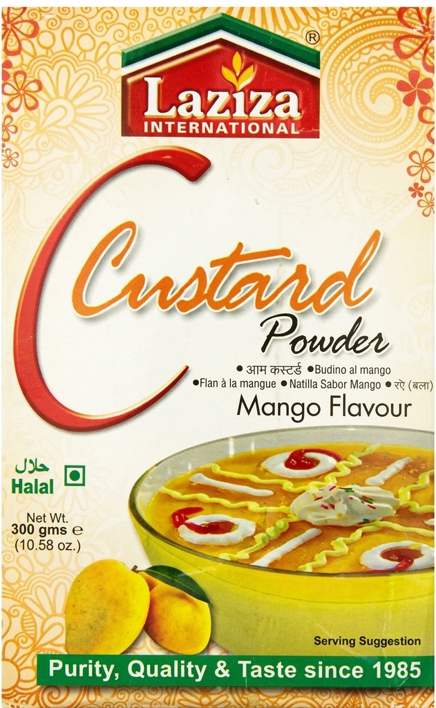 LAZIZA CUSTARD POWDER MANGO 300GM