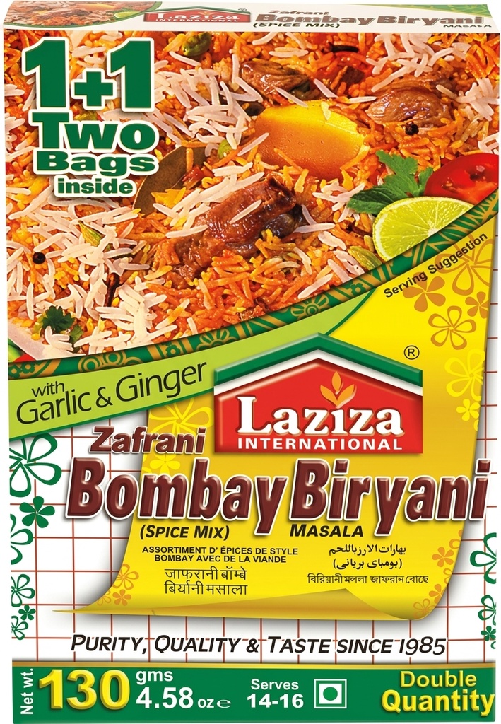 LAZIZA RM ZAFRANI BOMBAY BIRYANI MASALA 130GM
