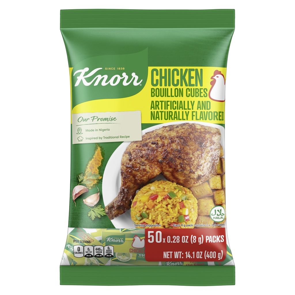 KNORR CUBES BOUILLON CHICKEN NIGERIAN 50X8GM