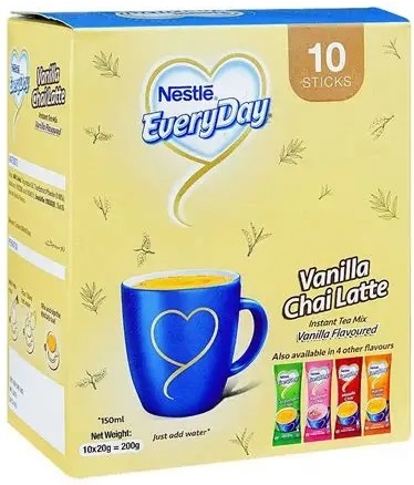 NESTLE EVERYDAY INSTANT TEA VANILLA 10 PACK (Box 6)