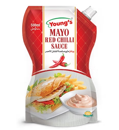 YOUNG'S MAYO 500ML RED CHILLI (Box 12)