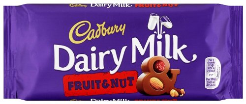 CADBURY FRUIT & NUT CHOCOLATE 110GM