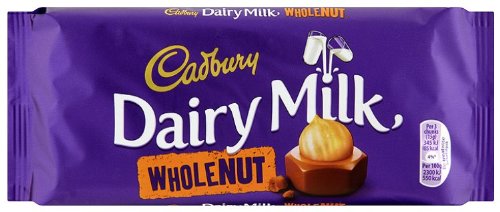 CADBURY WHOLENUT CHOCOLATE 120GM