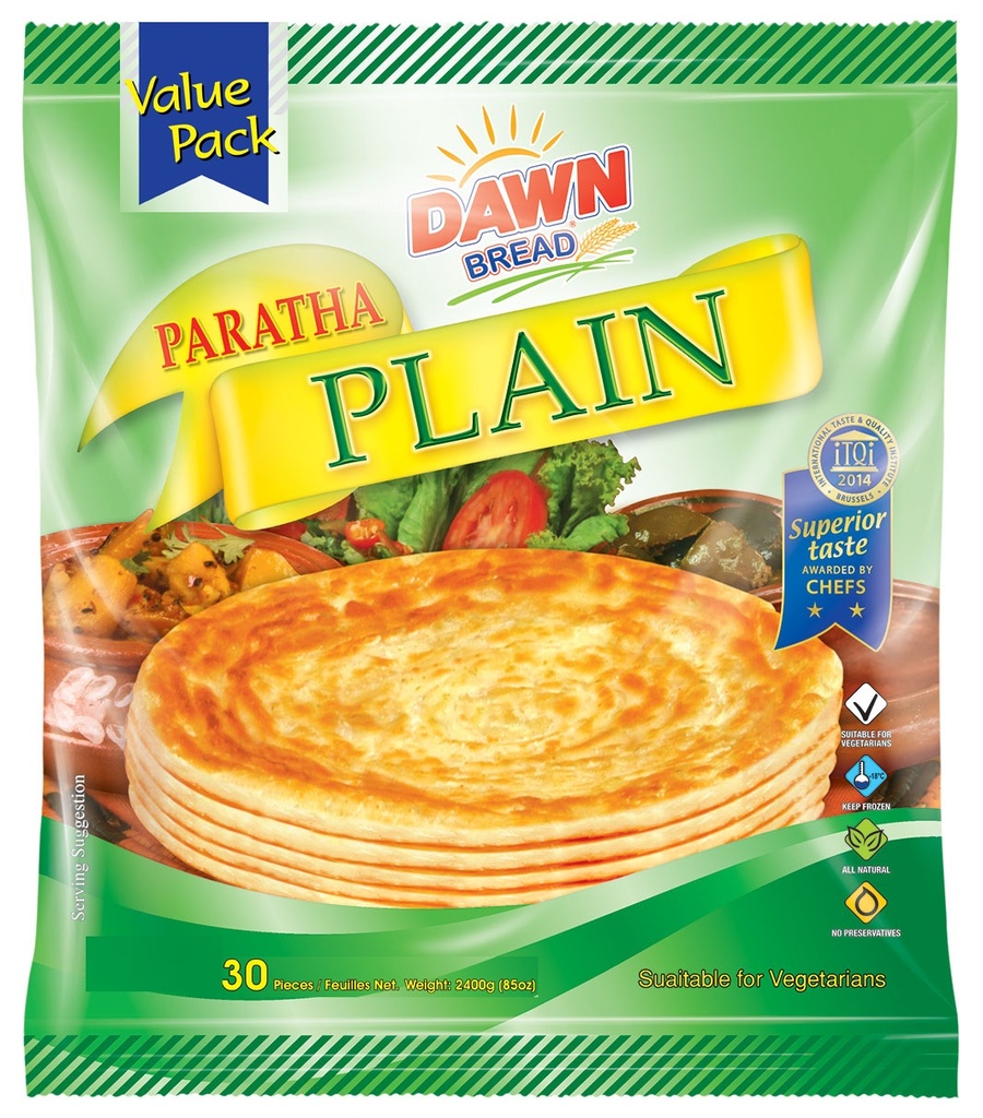 FZ DAWN PLAIN PARATHA **BULK** 30 PCS 2400 GM