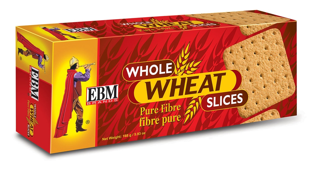 EBM FP WHOLE WHEAT SLICES BISCUIT 168 GM