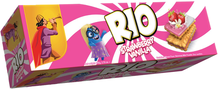 EBM FP SW RIO STRAWBERY BISCUITS 105 GM