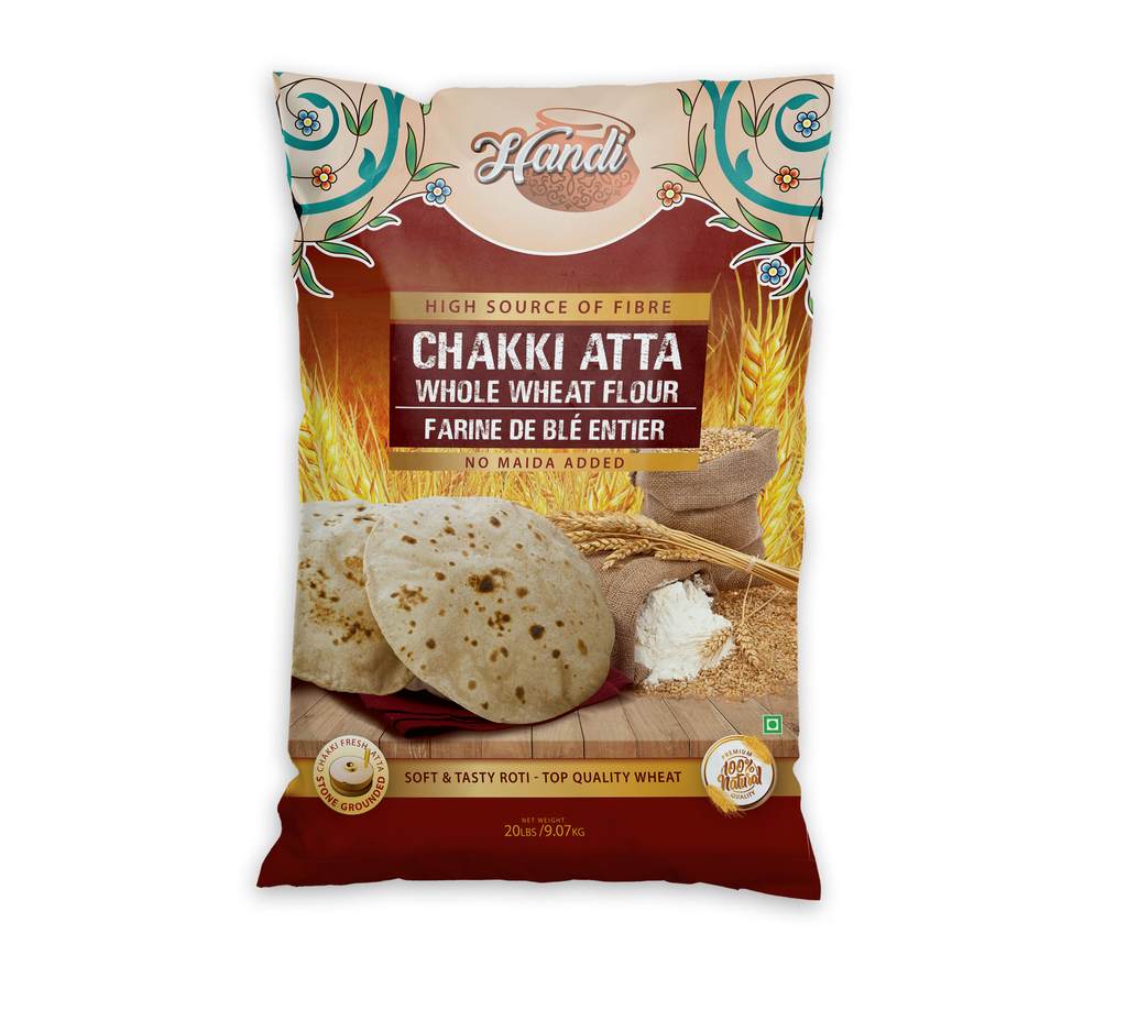HANDI FL CHAKKI FLOUR ( ATTA ) 20LB