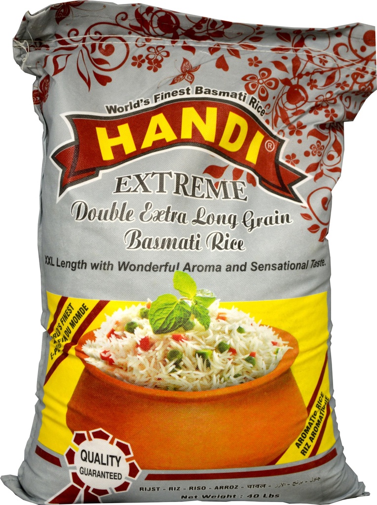 HANDI EXTREME EXTRA LONG BASMATI RICE 40LB