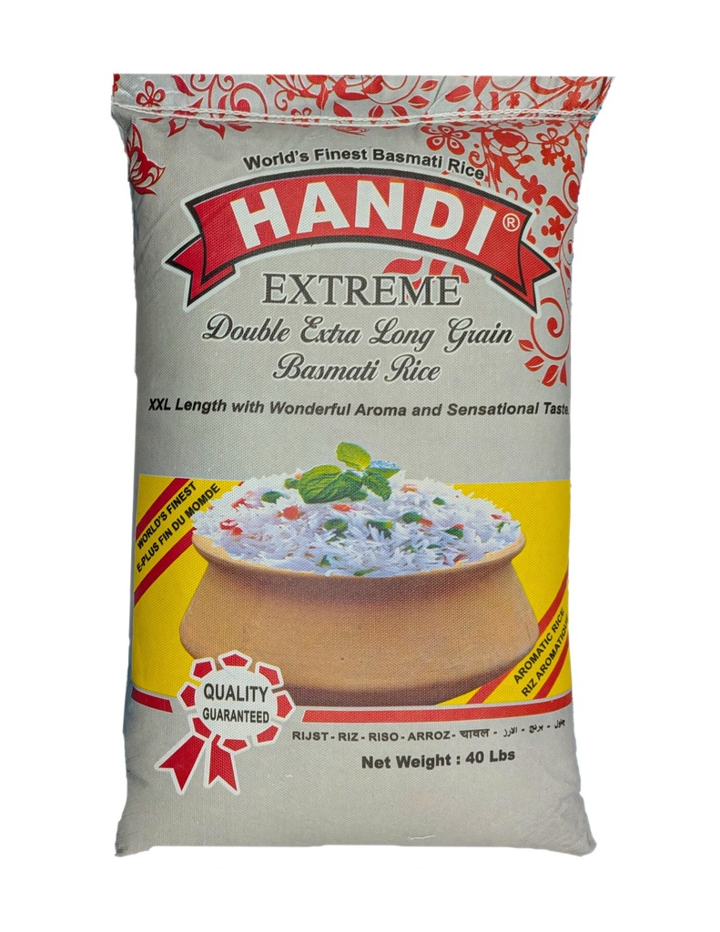 RICE HANDI EXTREME EXTRA LONG BASMATI 40LB