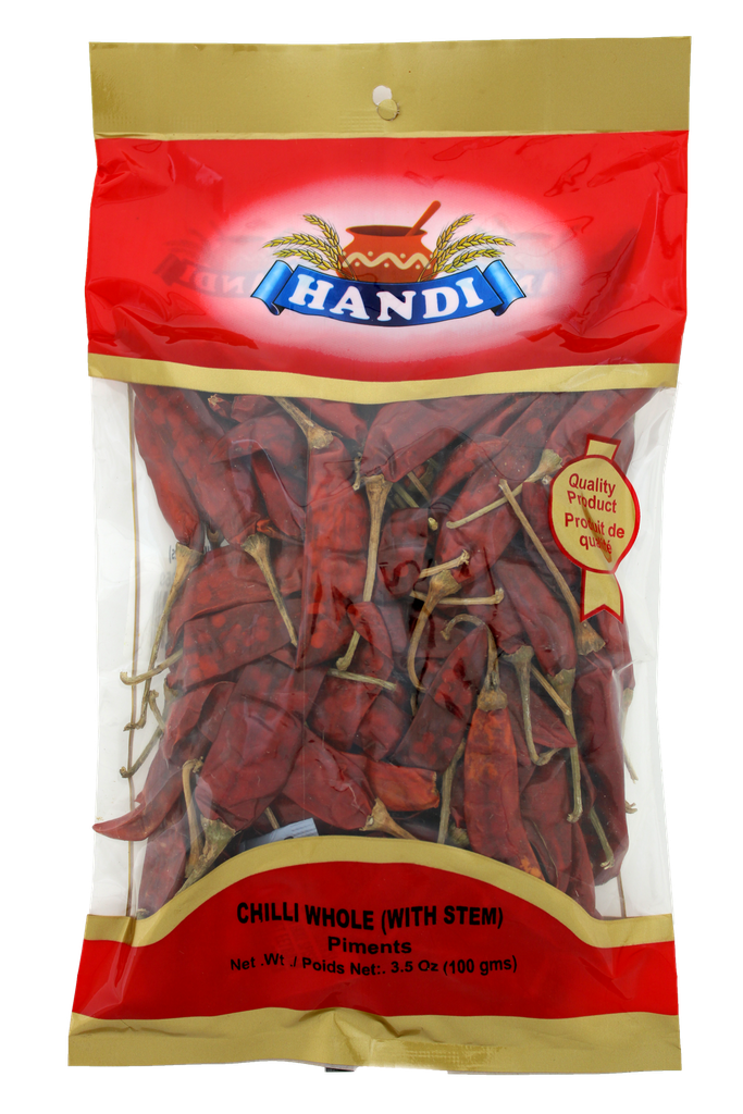 HANDI CHILLI WHOLE  WITH STEM 100GM