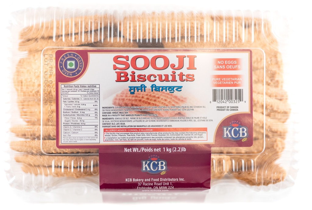 KCB BISCUITS 1KG NO EGG SOOJI