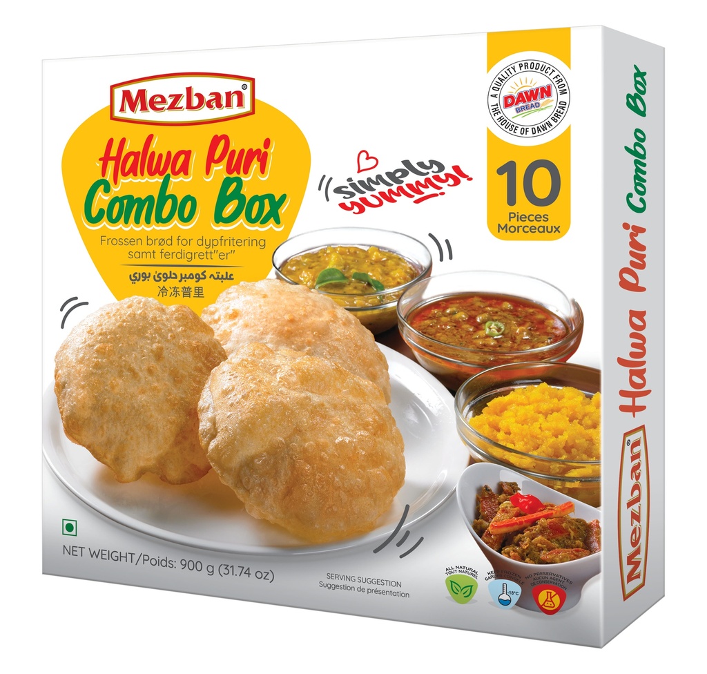 MEZBAN HALWA PURI COMBO PACK 900GM