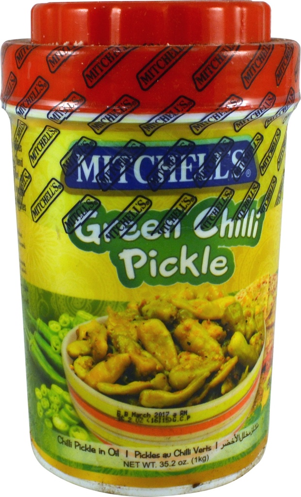 MITCHELL'S PICKLE LRG GREEN CHILLI 1KG