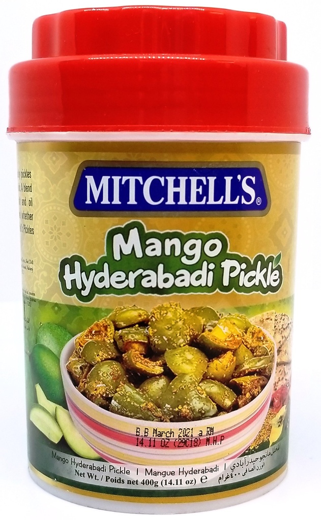 MITCHELL'S PICKLE SML HYDERABADI MANGO 400GM