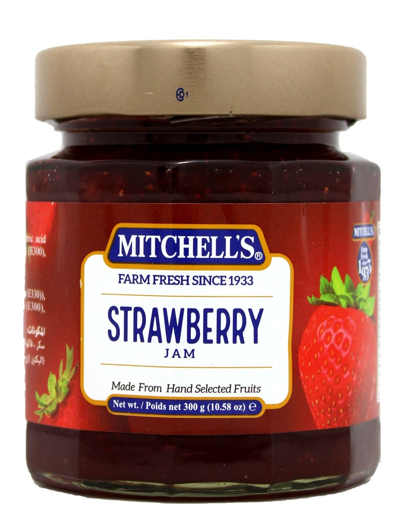 MITCHELL'S STRAWBERY JAM 300GM