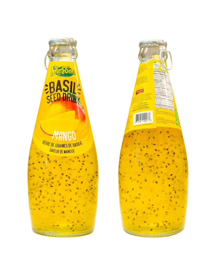 SHERBON BASIL SEED DRINK MANGO 290ML