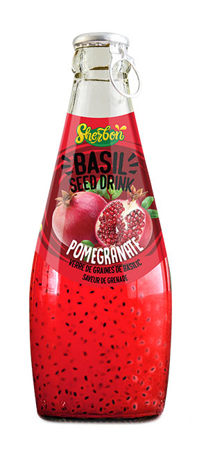 SHERBON BASIL SEED DRINK POMEGRANATE 290ML