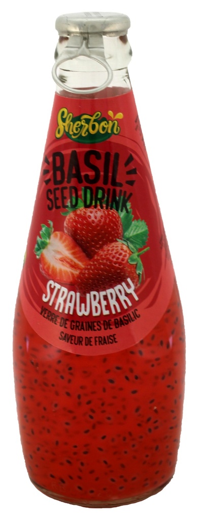 SHERBON BASIL SEED DRINK STRAWBERRY 290ML