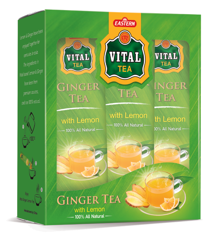 VITAL INSTANT GINGER TEA WITH LEMON 80Gm