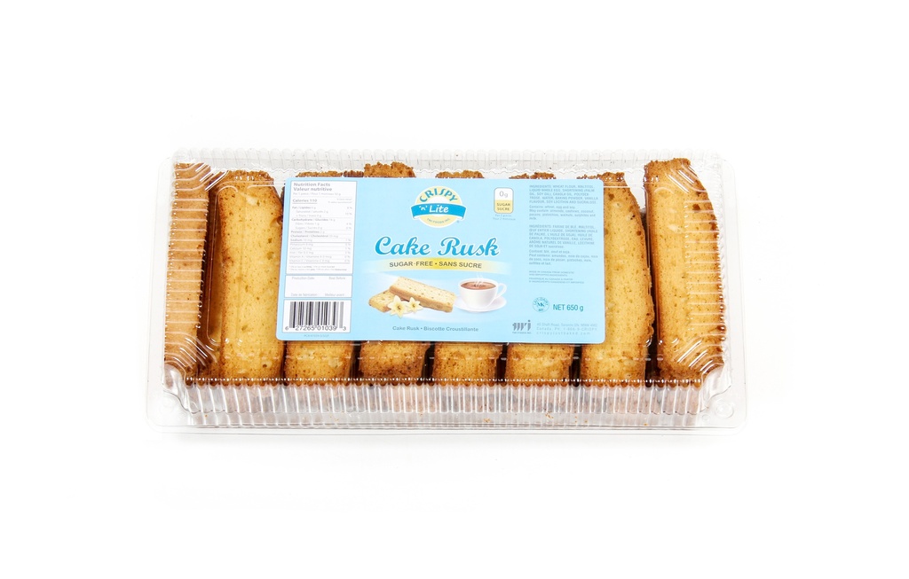 CRISPY CAKE RUSK SUGAR FREE 650G