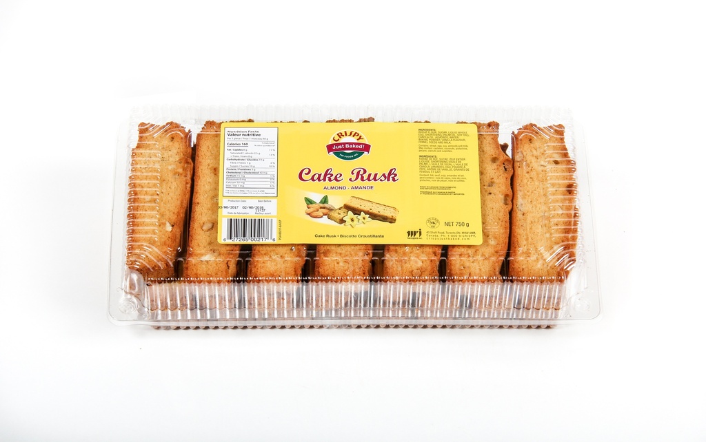 CRISPY CAKE RUSK ALMOND 550G