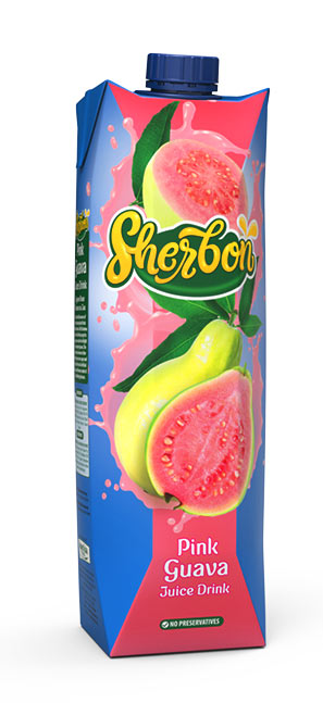 SHERBON 1 LTR PINK GUAVA JUICE DRINK