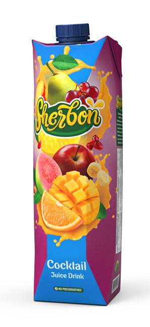 SHERBON 1 LTR MIXED FRUIT COCKTAIL JUICE DRINK