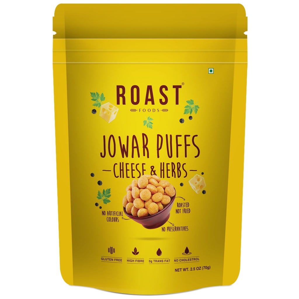 ROAST FOODS JOWAR PUFFS - CHEESE & HERBS