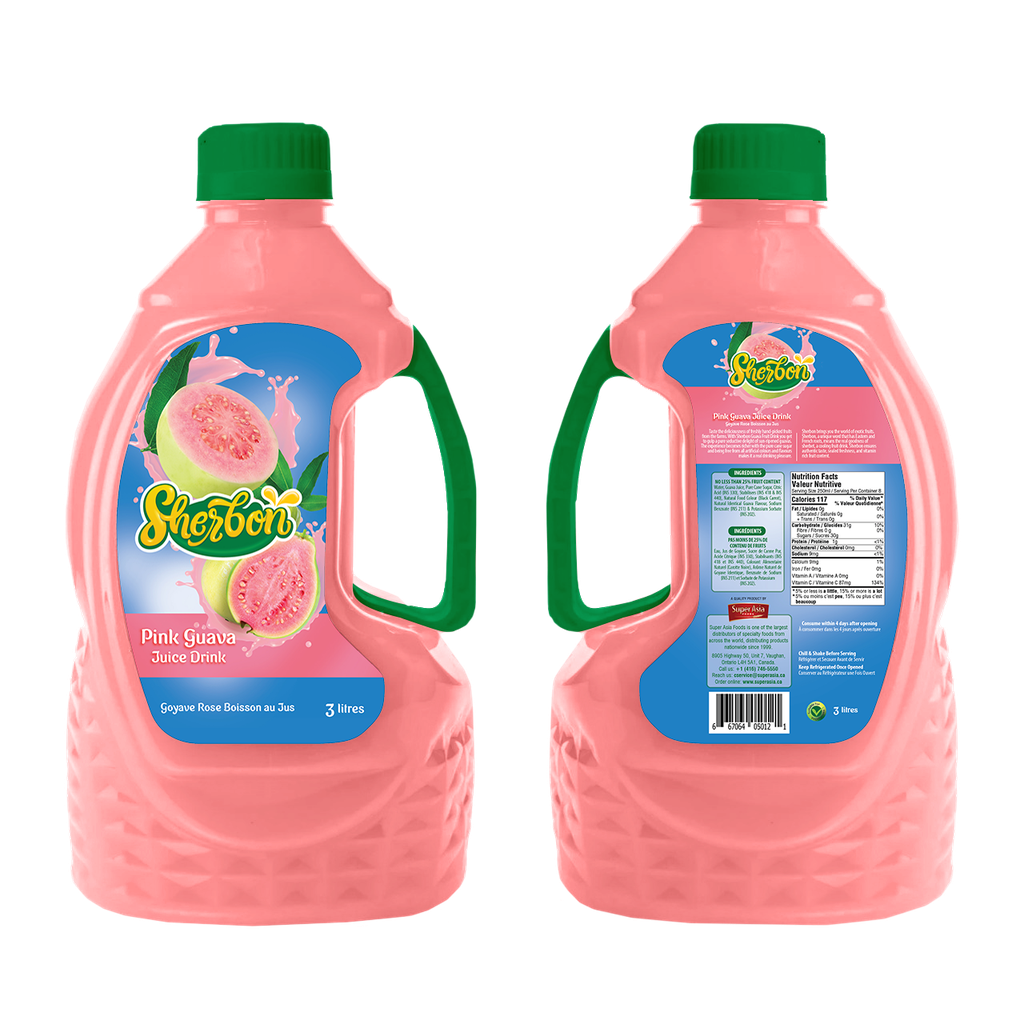 SHERBON 3 LTR PINK GUAVA JUICE DRINK